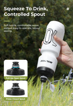 BOLANY Sports Bottle 10th Rubber Transparent Plastic with lid Bottle 750ML Portable Squeeze Drinking Outdoor Cycling Kettle