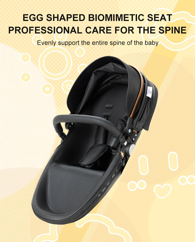 3 in 1 Lightweight High Landscape Baby Stroller Cart Carriage for Newborn Luxury Pushchair