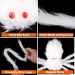 Halloween Party Big Plush Spider Horror Halloween Decoration Party Prop Outdoor Truly Terrifying White Giant Spider Plush Prop
