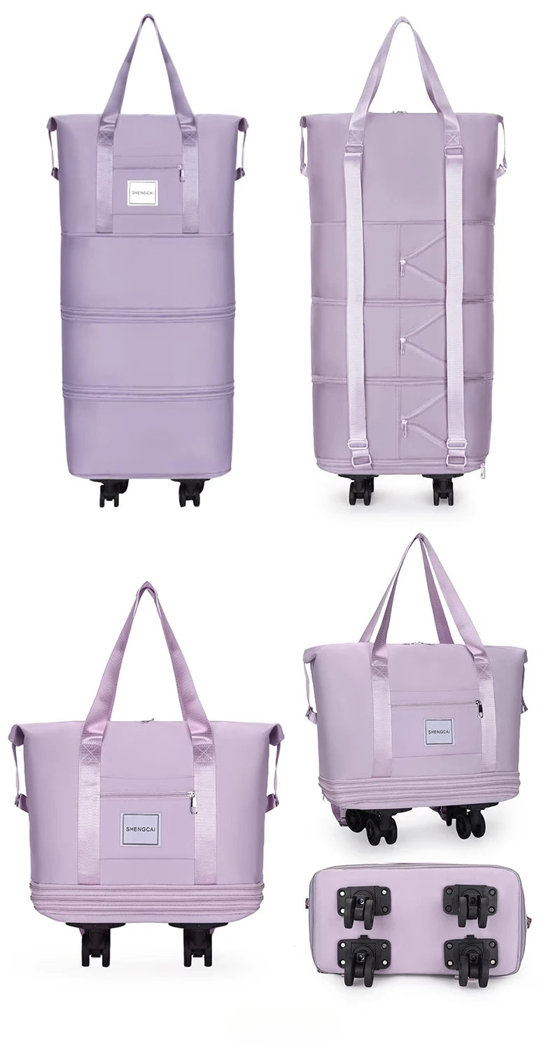 Travel Bag Backpack Large Capacity Disassembly Universal Wheel Storage Bag Luggage  Portable Double-layer Checked Bag with Wheel