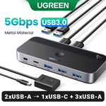 UGREEN USB KVM Switch USB 3.0 Switcher KVM Switch for PC Keyboard Mouse Printer 2 PCs Sharing 4 Devices USB Switch