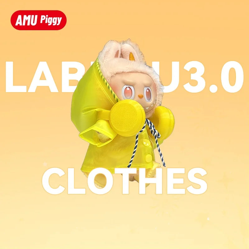 Doll Clothes: Baby Clothes Third Generation, Front High Energy Set, Sitting Party, Macaron,Only clothes