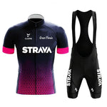 Strava Men's Cycling Set – Jersey & Bib Shorts, Quick-Dry & Breathable