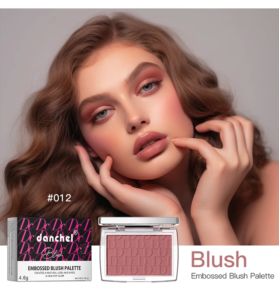 Face Blusher Matte Natural Cheek Tint Brighten Face Pink Red Face Contouring Cosmetics Blush Powder Soft Female Makeup