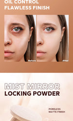 BEAUTY GLAZED Oil Control Matte Face Powder Long Lasting Flawless Setting Powder Face Makeup With Mirror