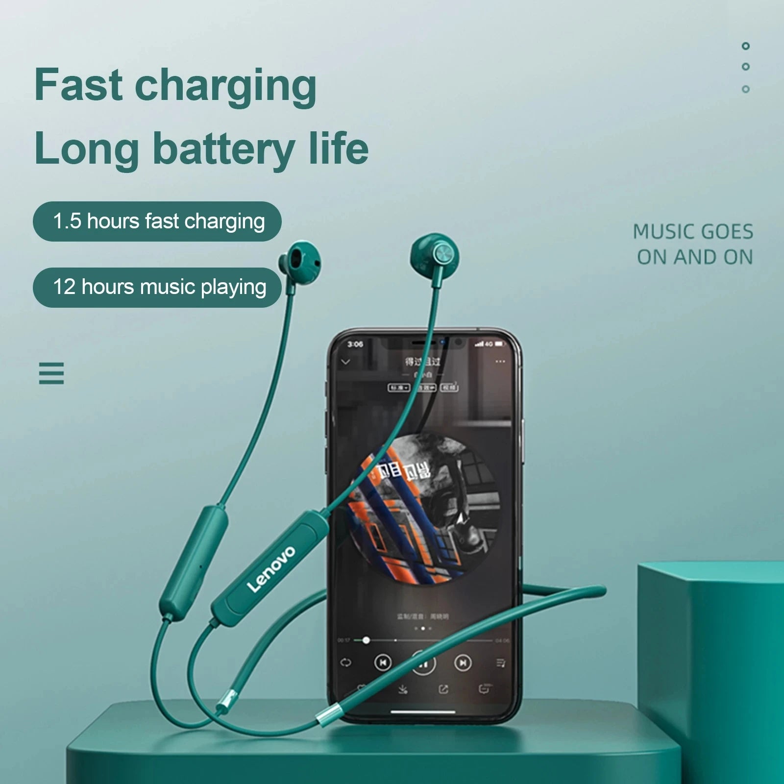 Lenovo SH1 Wireless Earphone Bluetooth 5.0 Neckband Headphone HIFI Sound Sport Magnetic Headset IPX5 Waterproof Earbuds with Mic