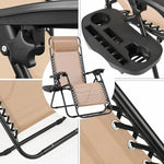 Homfa Folding Sun Lounger Set with Table