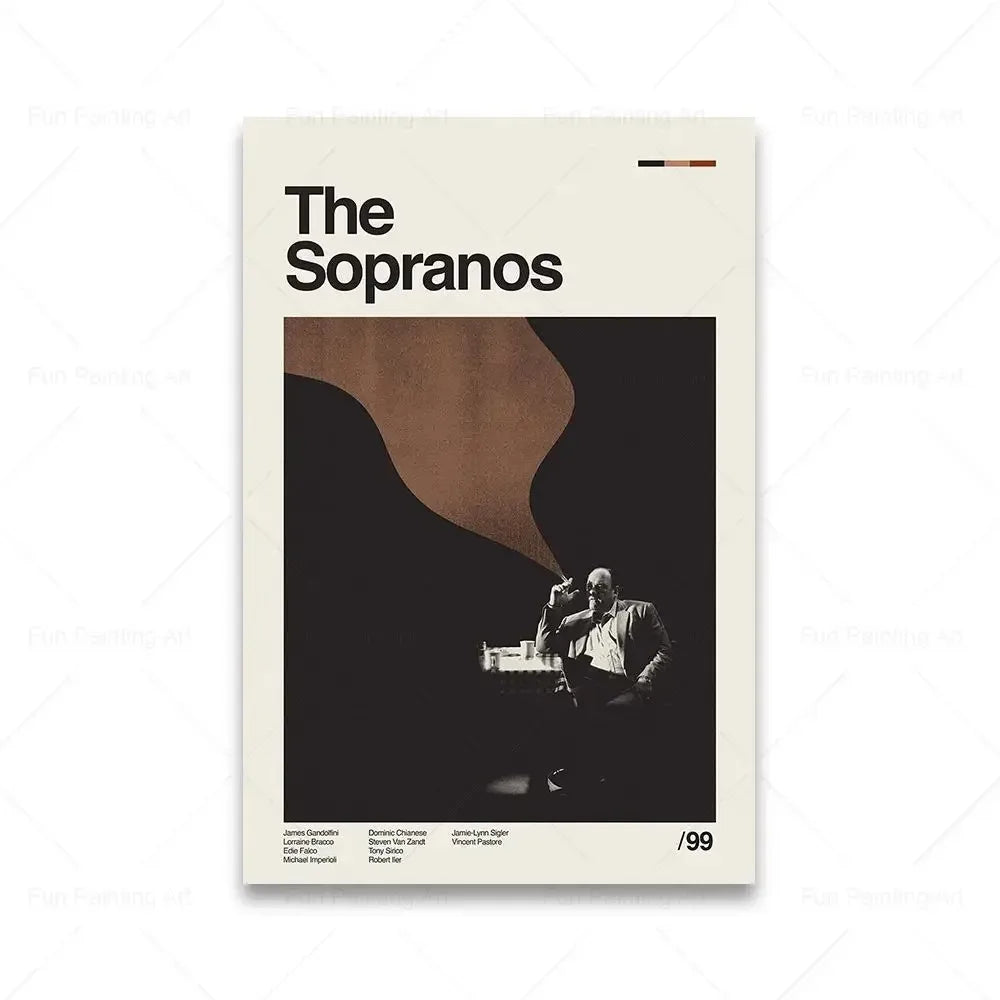 Classic TV Series Show The Sopranos Family Prints Canvas Painting  Wall Art Living Room Home Decor