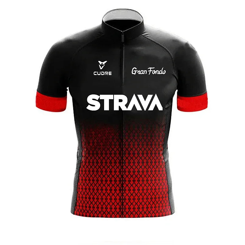 Strava Men's Cycling Set – Jersey & Bib Shorts, Quick-Dry & Breathable