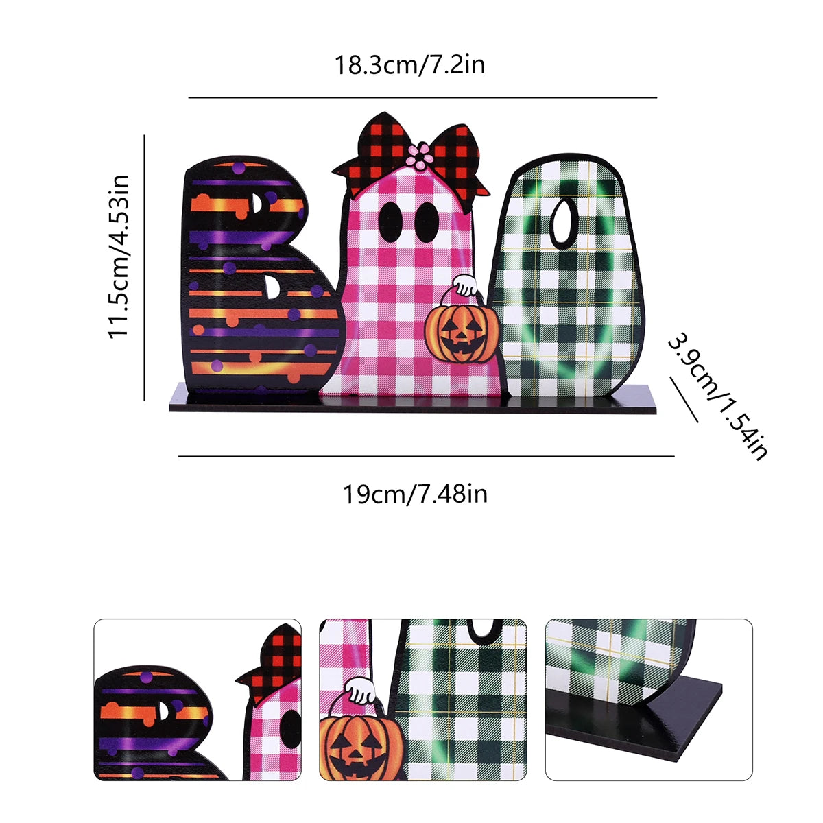 Halloween Spoky Letter Wooden Decor Festival Atmosphere Layout Tabletop Halloween Cartoon Decor Party Supplies Ornaments