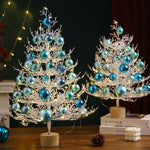 Christmas party decorations Christmas tree desktop decorations Christmas decorations simulation tree white decorative balls