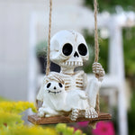 1Set Halloween Decorative Hanging Ghost Skull Skeleton Gauze Haunted Home Party Horror Props Hanger House Yard Party Hanging