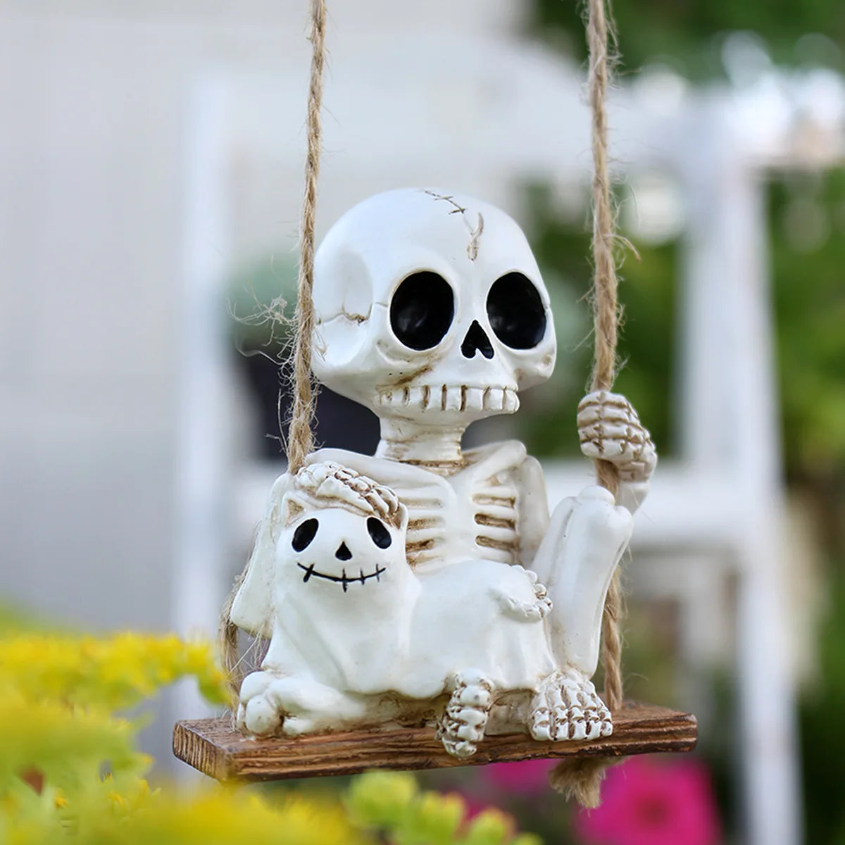 1Set Halloween Decorative Hanging Ghost Skull Skeleton Gauze Haunted Home Party Horror Props Hanger House Yard Party Hanging