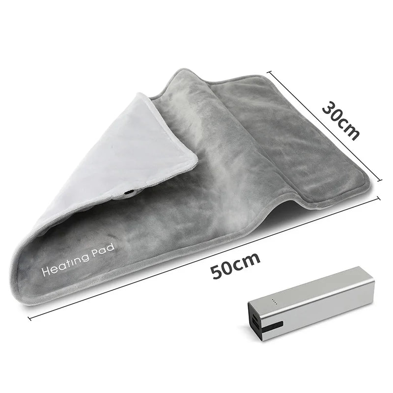 2025 USB 5V Electric Heating Pad for Cramps & Back Pain Relief Heat Pad with 59 INCH Cable Mini Heated Blanket 19.6*11.8 INCH