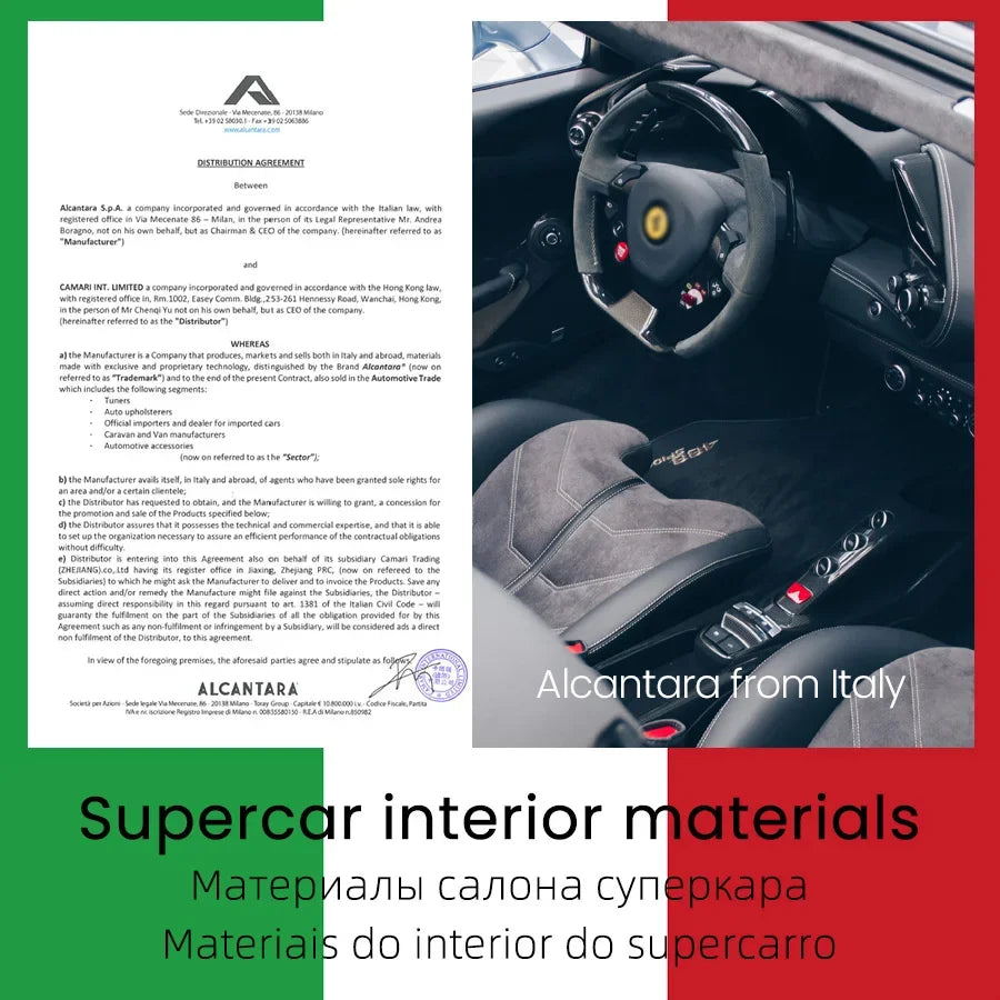 ALCANTARA Case for Samsung Galaxy S25 Ultra S24 S23 S22 Plus FE 5G Supercar Interior Same Artificial Leather Phone Cases