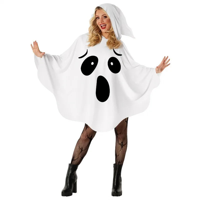 Halloween Costume Party Character Witch Casual Personality Breathable Comfortable Holiday Atmosphere White Bat Set