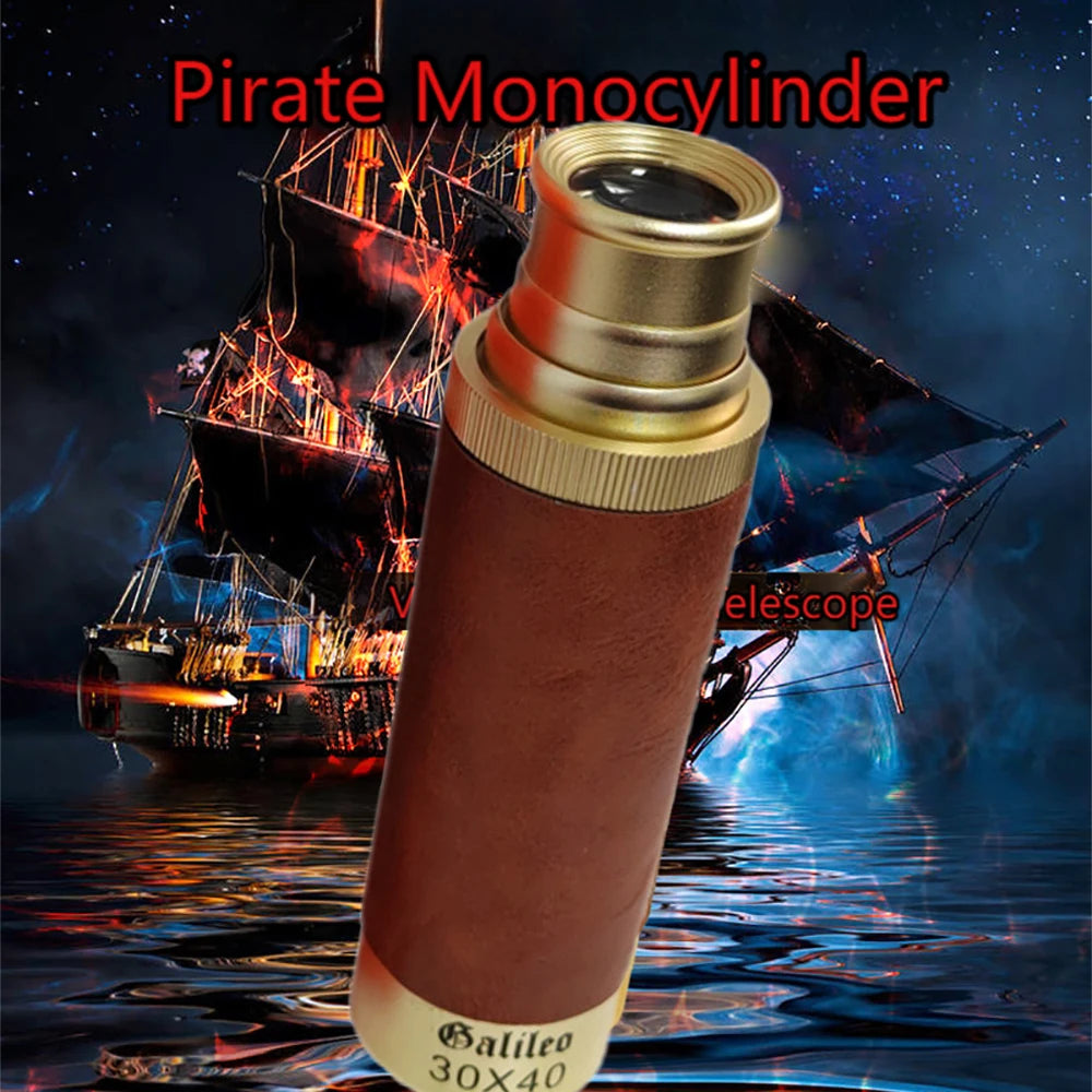 Outdoor High-Power Portable 30×40mm Retro Pirate Monoculars Telescope for Adults Kids Bird Watching Hunting Camping Hiking