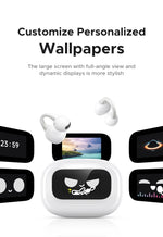 UGREEN LCD Full Color Smart Screen Wireless TWS Bluetooth Earphones Earbuds Open Clip Ear Headphones AI Call Noise Cancellation