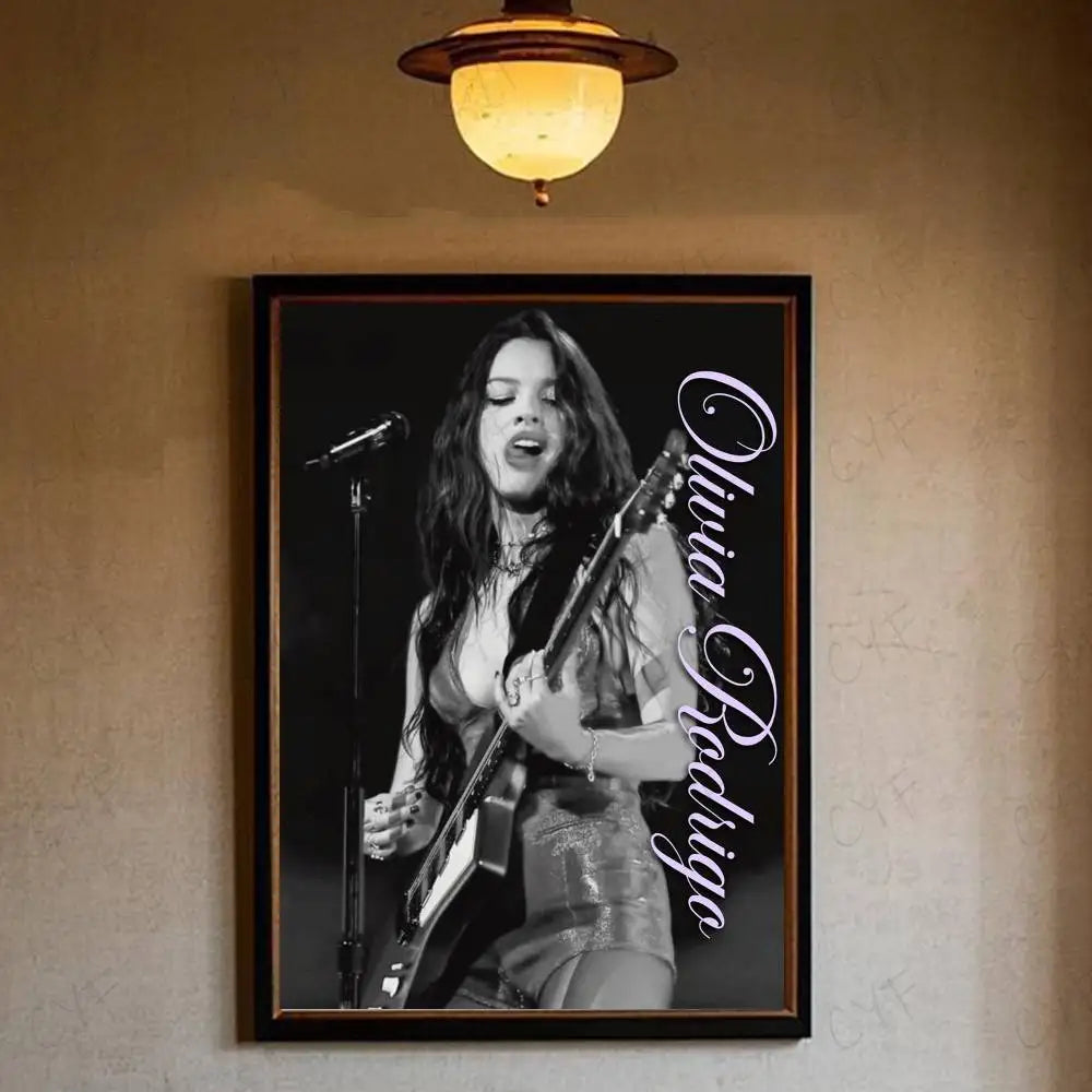 Singer O-Olivia R-Rodrigo Album Poster Wall Art Painting For Home Room Decoration Bedroom Wall Decor Canvases Waterproof Posters