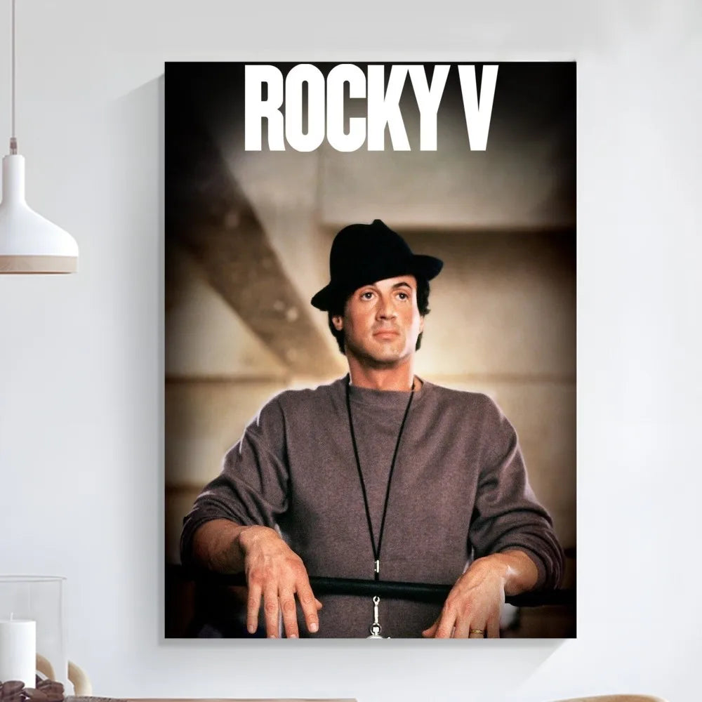 Rocky Balboa Classic Movie Poster Art Self-adhesive Art Small Poster HD Quality Poster Wall Art Painting Study Wall Decoration