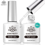 BORN PRETTY Super Top Coat and Base Gel Nail Polish for Gel Polish Semi-permanent Varnish Rubber Top Coat 10ml Nail Supplies