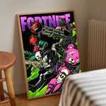1pc F-Fortnites Game Poster Stickers Print Wall Art Canvas Painting Waterproof For Living Room Bedroom Home Decor