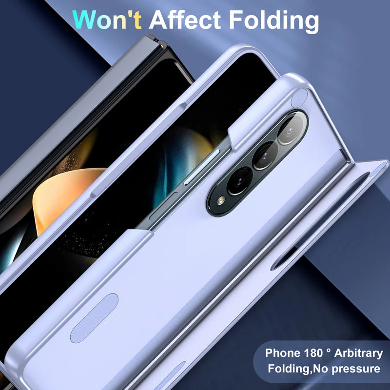 For Samsung Galaxy Z Fold 4 5 6 7 Case Ultimate Touch Feeling PC Bracket Folding Anti-fall Full Protection Cover For Z Fold4 5