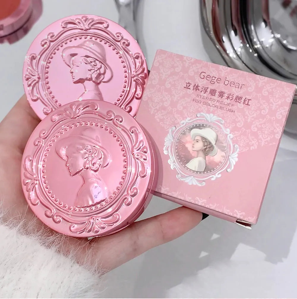 Three dimensional relief mist Color blush natural tender delicate hold makeup low saturation female blush cream