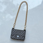 17cm For Labubu Doll Clothing Skirt Bowhair Accessory Set Retro Bib Pants Clothes Luxury Messenger Bag Shoes Set Sitting Party