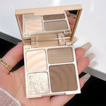 1pc Luxurious Matte Highlighter Bronzer Palette Smudge-Proof Contouring Coverage for Flawless Face Shading & Grooming