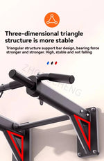 Horizontal Bar Household Indoor Wall Pull Up Device, Perforated Single Pole Lifting Ring, Home Fitness Equipment