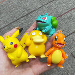 Pokemon Anime Action Figures Pikachu Toys Model Charmander Psyduck Squirtle Jigglypuff Bulbasaur Kawaii Collect Dolls Kids Gift