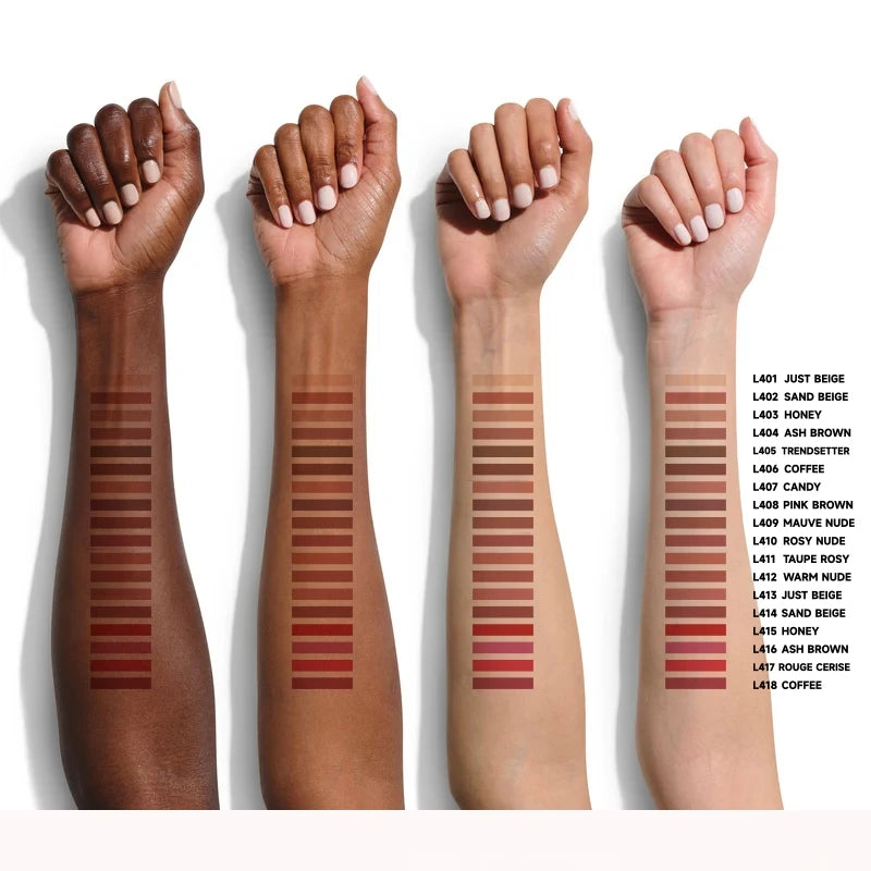 6pcs Face Secret Lip Liner Pencil Set,Ultra-Fine,Smooth Long Lasting Waterproof Matte Velvet,Brown Mixed Color