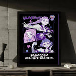 Movie KPop Demon Hunters Poster Gallery Prints Self Adhesive Home Decor Decoration Wall Decals Living Room Sticker