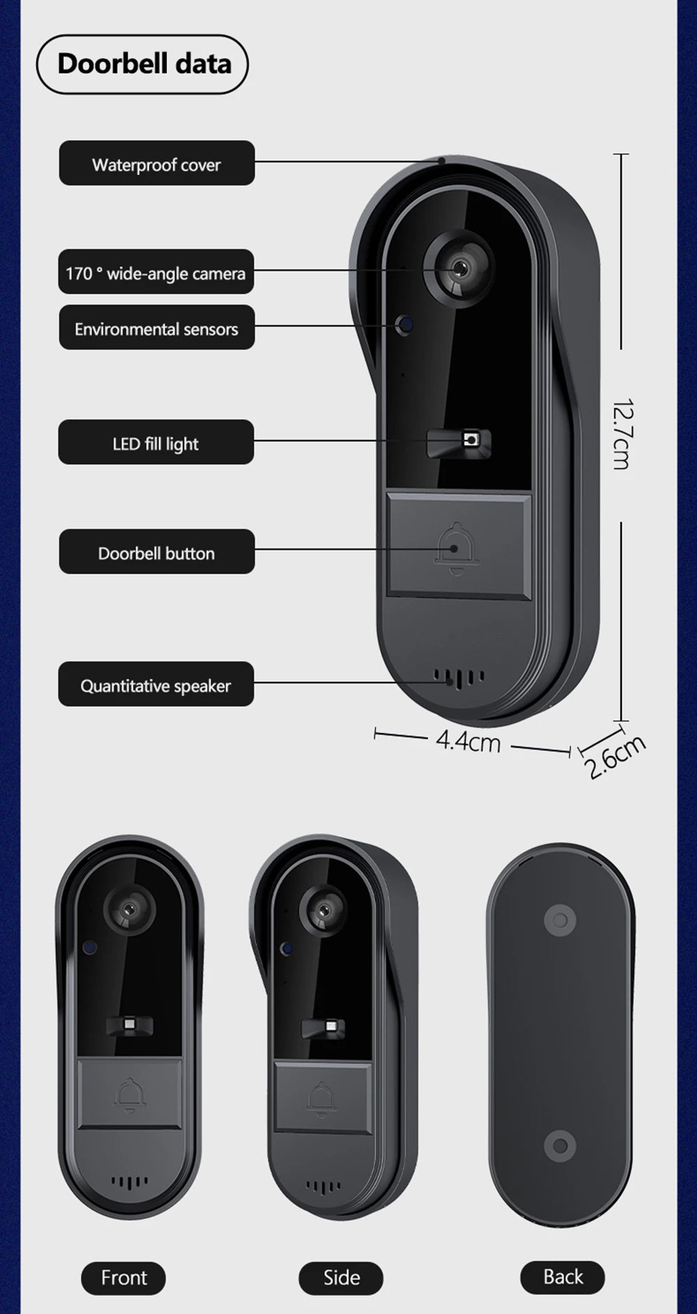 Tuya Smart Doorbell WiFi Smart Home System Wireless Outdoor Doorbell Smart Life Intercom Video Security Protection
