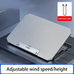 Gaming Laptop Cooler Large Size for 12-16 Inch Notebook, Two USB Cooling Pads, Adjustable Wind Speed, Silent Laptop Stand