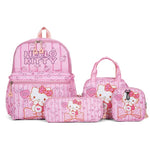 Hello Kittys 4pcs Backpack Set, Pencil Case, Shoulder Bag, Wallet Set, Kuromsi School Bag, Melody Casual Outdoor Daypack