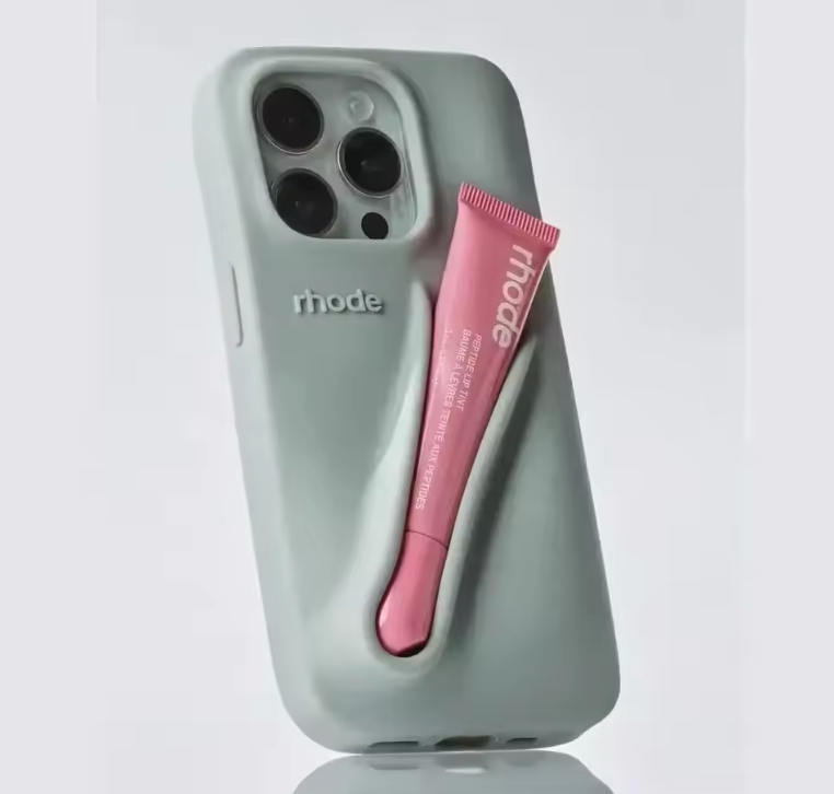 Rhode lipstick silicone phone case for iPhone
