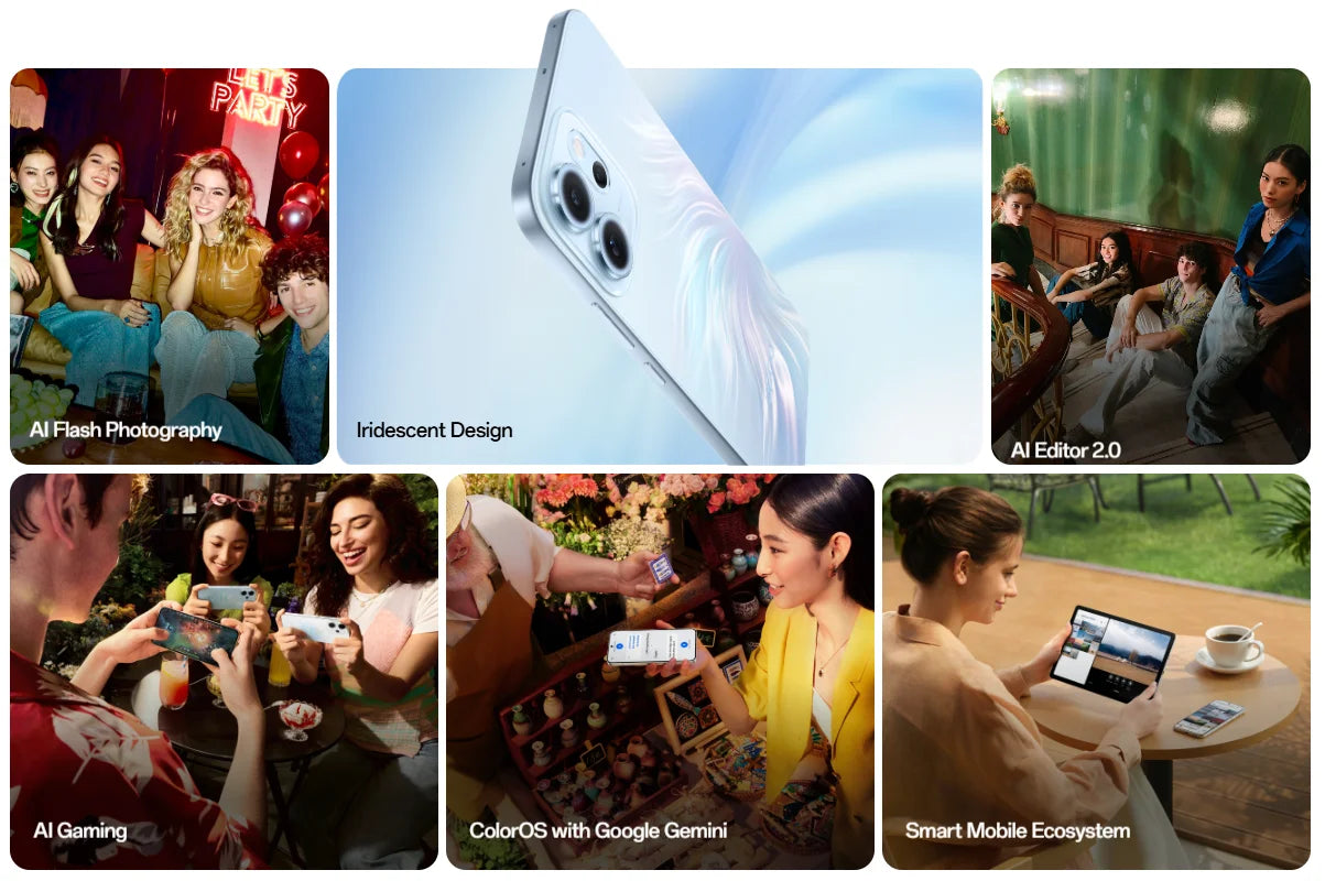 OPPO Reno14 FS 5G Smartphone Snapdragon 6 Gen 1 6.57