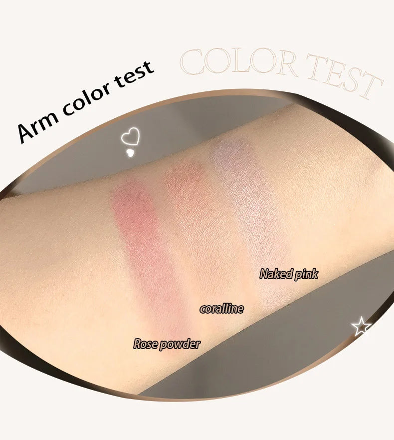 3in1 Three Colors Powder Tray Blush Contouring Waterproof Long Lasting Delicate Natural Face Makeup