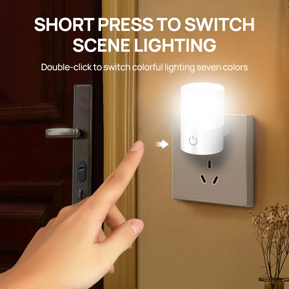 Wifi Smart 7 Colors Ambient Night Light EU Plug AC 110-220V eWeLink App Remote Control Voice Control Timing Control Smart Home