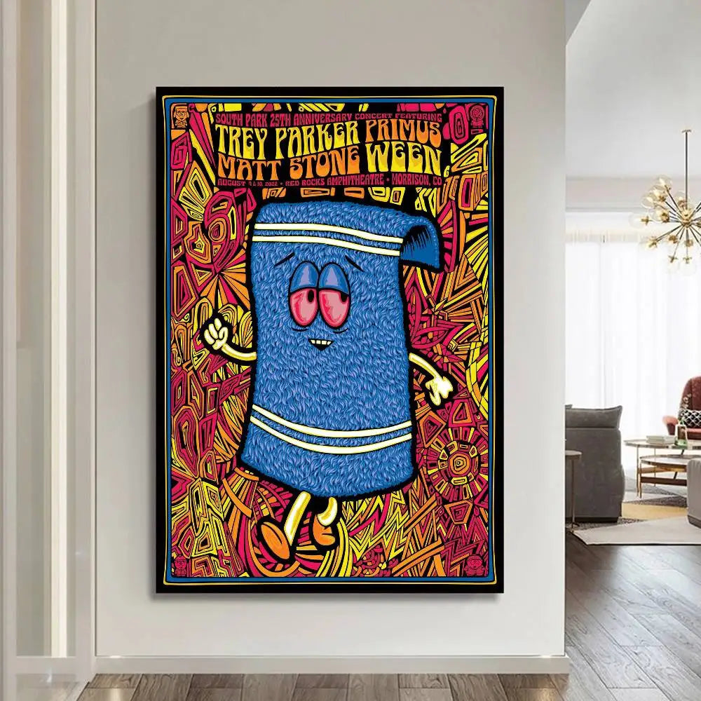 S-South Cartoon Park Whitepaper Poster Retro Kraft Paper Sticker DIY Room Bar Cafe Vintage Decorative Painting