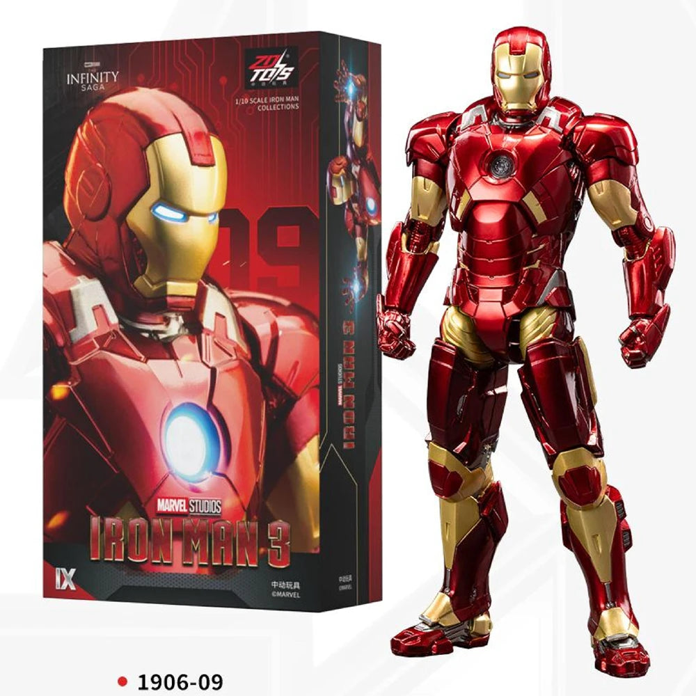ZD Toys Iron Man Action Figure Mark 35 Red Snapper Iron Man MK 24 MK 22 MK 47 Tony Stark Ironman Figure Action Collect Toy Gift