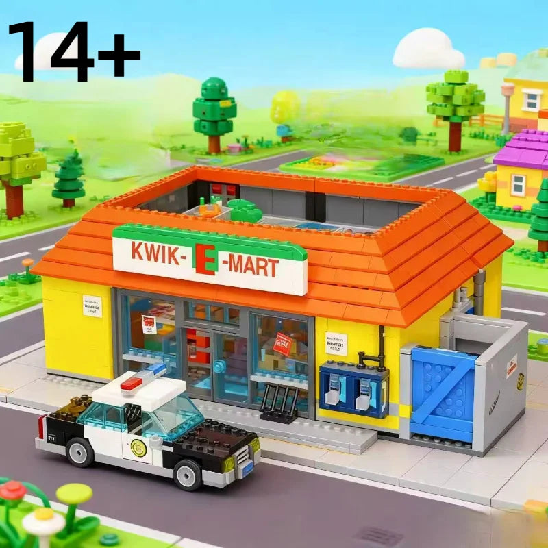 IN Stock 71016 71006 Kwik E Mart and Supermarket House Model Bricks Building Blocks Home Decor Toys Birthday Christmas Gifts