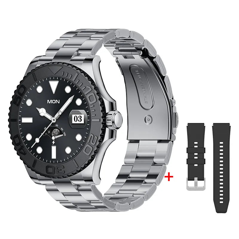 Aiweile AW46 Smartwatch Smart Watch Man 1.32 Inch HD AMOLED Screen Sports Modes Bluetooth Call for Android Yacht Range Master