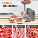Electric Meat Grinder with 3 Stainless Steel Cutting Plates, Cookie and Sausage Chopper for Home Kitchen, Christmas Dinner Tools