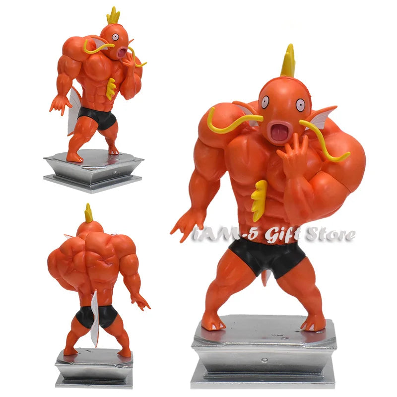 Pokemon Toys GYM Figurines Cartoon Fitness Muscle Man Action Figure Charmander Bulbasuar Squirtle Gengar Fit Model Anime Toys