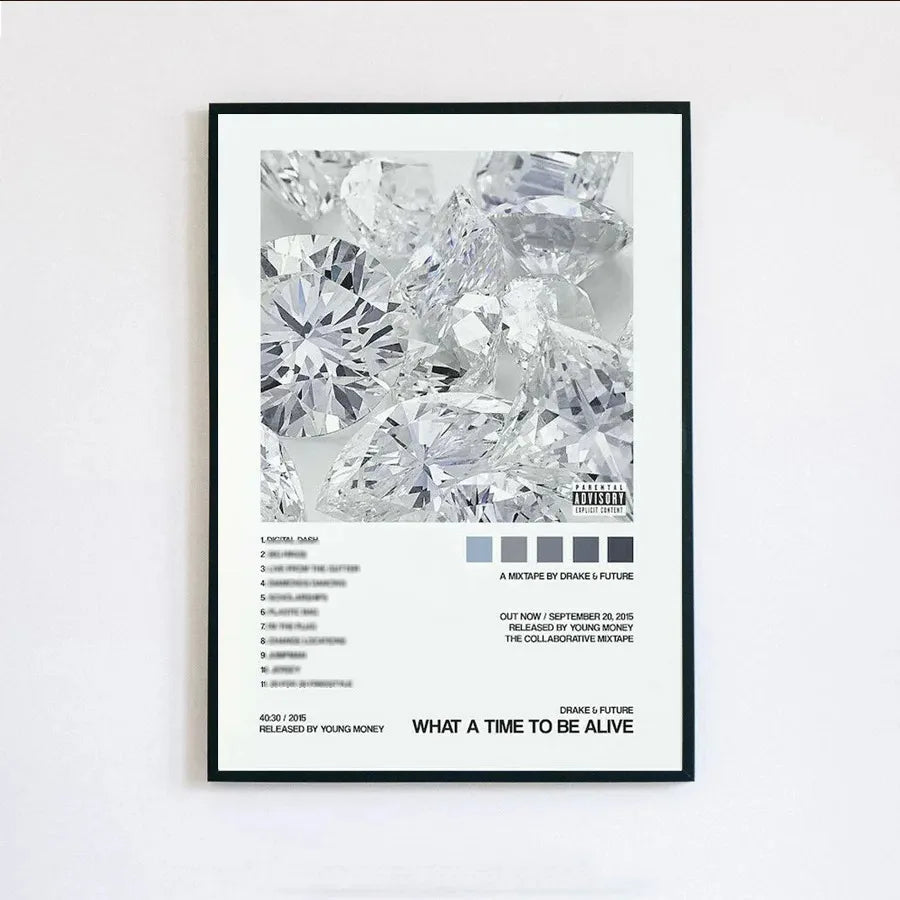 Poster Prints New Drake Views Take Care Her Loss Dogs Music Album Cover Canvas Painting Wall Art Picture Living Room Home Decor