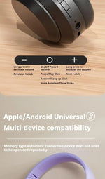 #Wireless Bluetooth 5.3 Headphones Over Ear HIFI Stereo Headsets True Sport Gamer Earphone TF/AUX Music Player with HD Mic Gifts