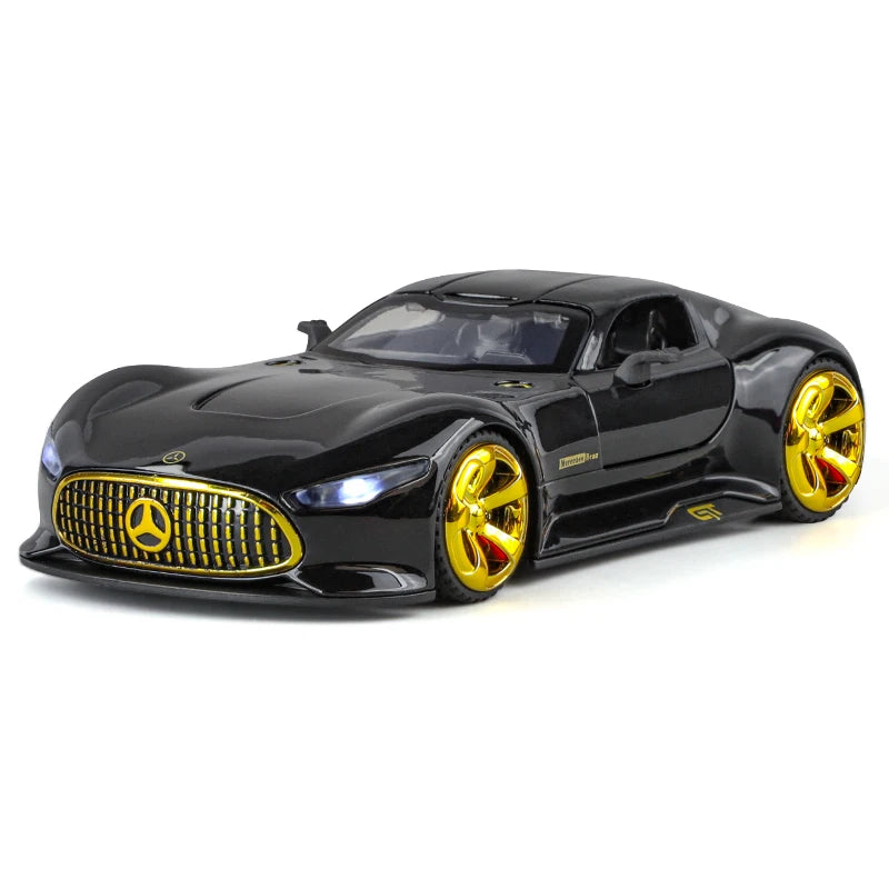 1:32 Batmobile Vision GT AMG Super Concept Car Diecast Metal Alloy Model Car Pull Back Sound And Light Bat Custom Edition Friend